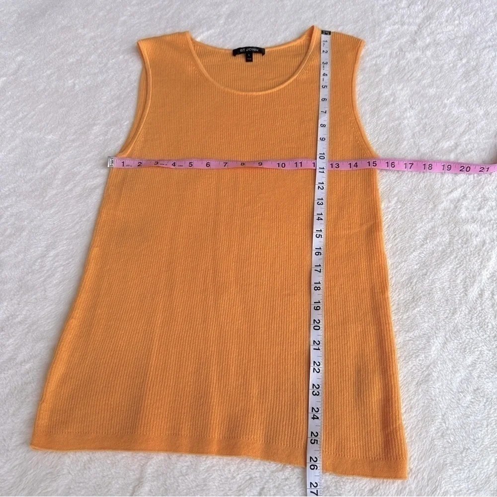 🔥Clearance🔥St. John Cashmere Orange Sleeveless Sweater Top L